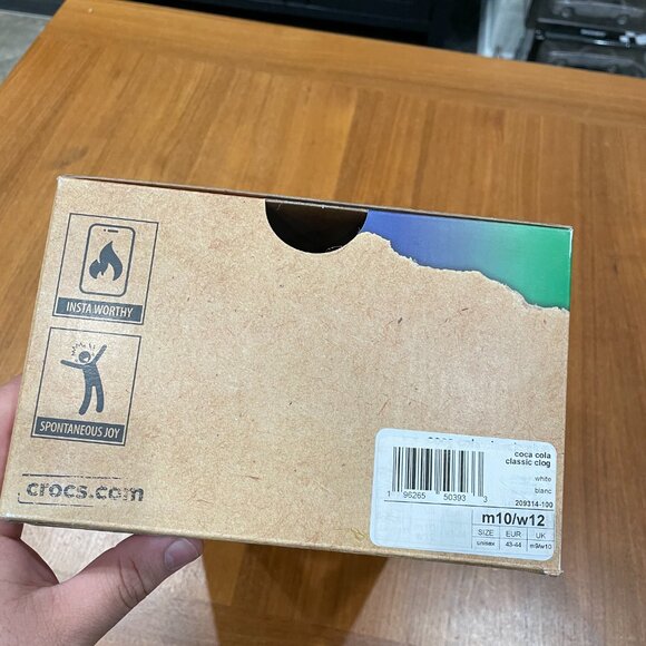 Crocs Coca Cola CLassic Clog White 209314-100 Size Men 10 . Women 12 - Picture 3 of 4